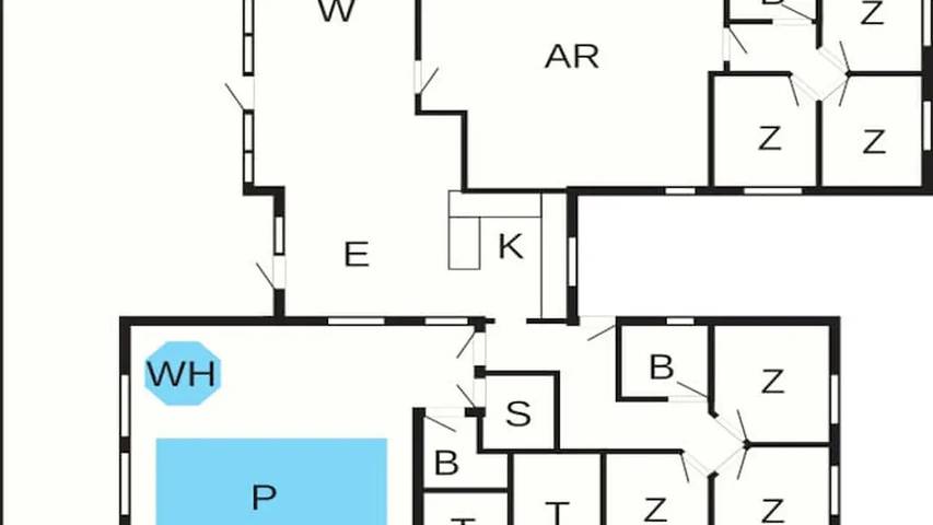 Ferienhaus für 17 Personen, mit Sauna und Whirlpool sowie Terrasse und Pool, mit Haustier