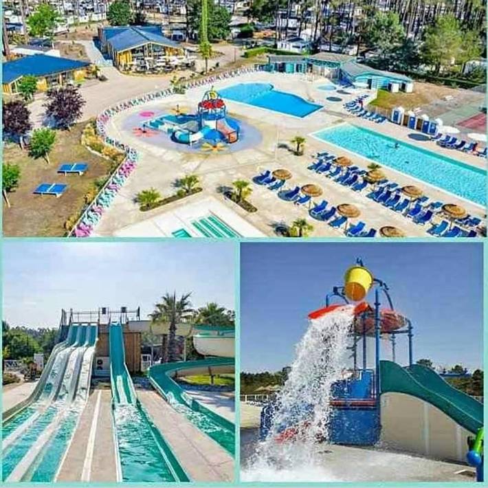 Camping pour 8 personnes, avec bassin pour enfant ainsi que piscine et jardin, adapté aux familles