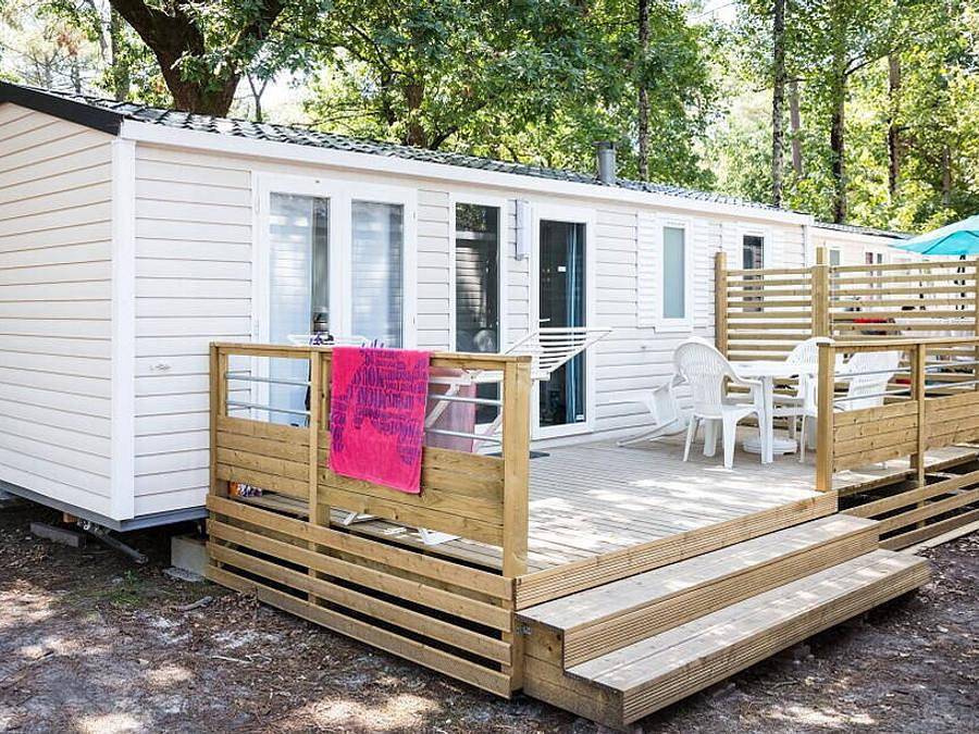 Camping Le Helles  - Mobilheim 6 personen - Mobilheim | Comfort | 2 Schlafz. | 6 Pers. | Nicht überdachte Hochterrasse | 1 Bad in Combrit, Côte de Cornouaille