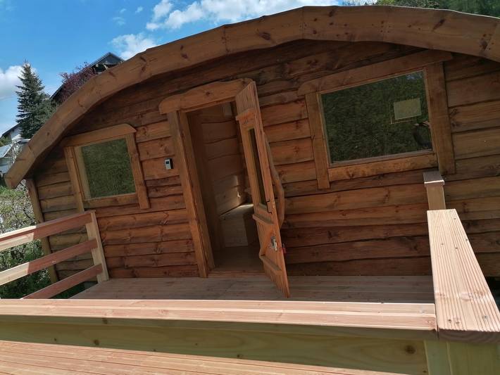 Bungalow für 4 Personen, mit Garten und Terrasse, mit Haustier in den Alpen