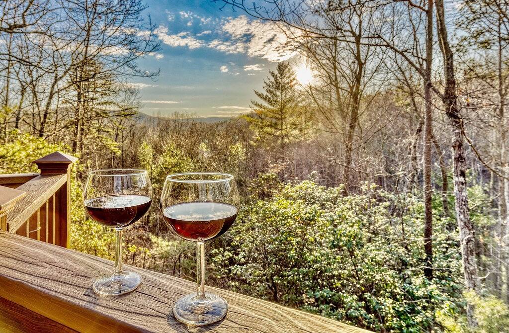 Amazing Foliage Views + Mountain View + Hot Tub + Fire Pit + Wrap-around Deck in Chattahoochee National Forest