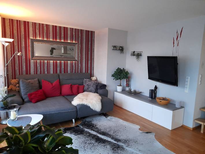 Ganze Wohnung, Ferienwohnung 'Tina's Lounge Penthousewohnung' mit Bergblick, privater Terrasse und Wlan in Friedrichshafen, Region Bodensee-Oberschwaben