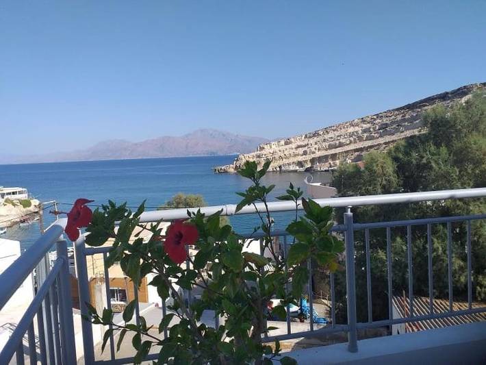 Gîte pour 3 personnes, avec balcon et vue, adapté aux familles dans Matala