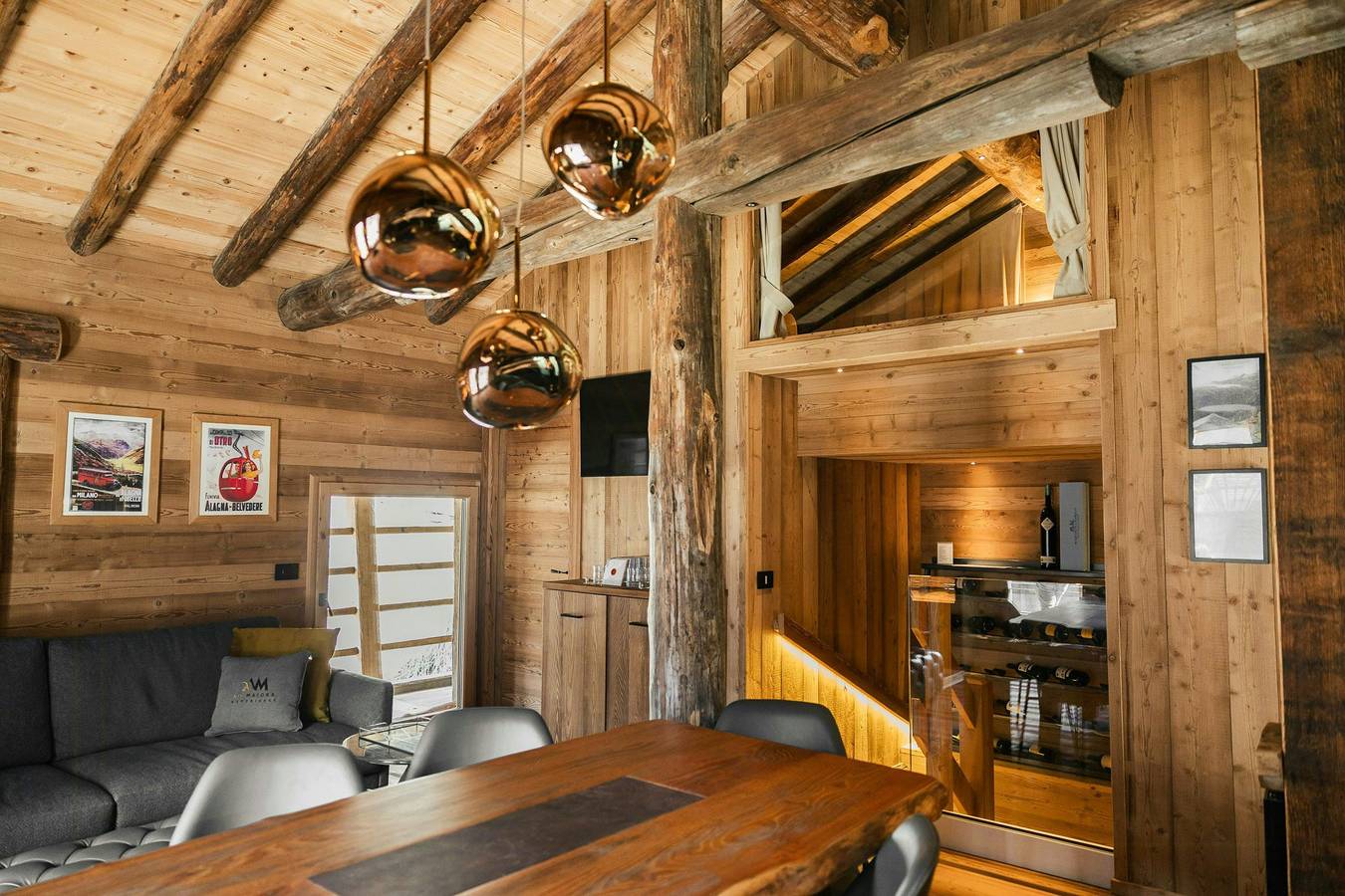 Baita Walser con Spa in roccia e vista Monte Rosa in Alagna Valsesia, Alpi Pennine