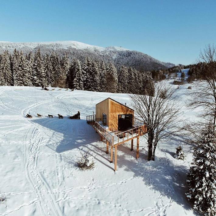 Cottage pour 4 personnes, avec vue et terrasse ainsi que jardin et sauna