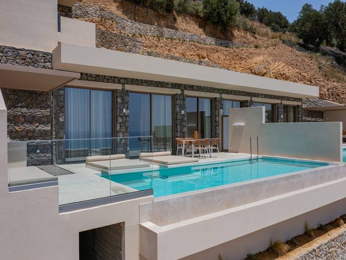 Villa für 5 Personen, mit Balkon und Terrasse sowie Garten und Pool auf Kreta