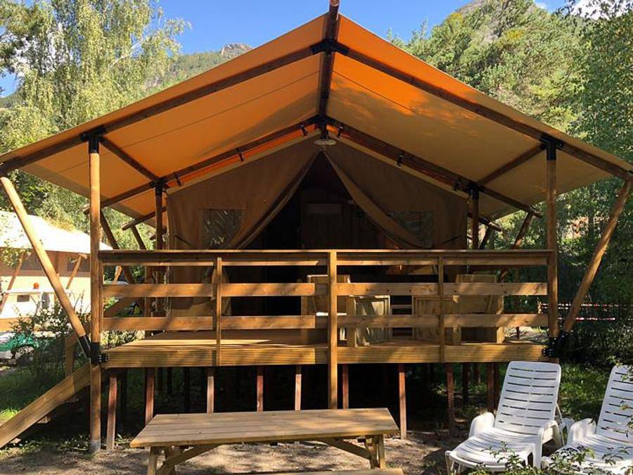 Camping Les Prades - Mobilheim 6 personen - Lodge mit Sanitäranlagen in Mostuéjouls, Parc naturel régional des Grands Causses