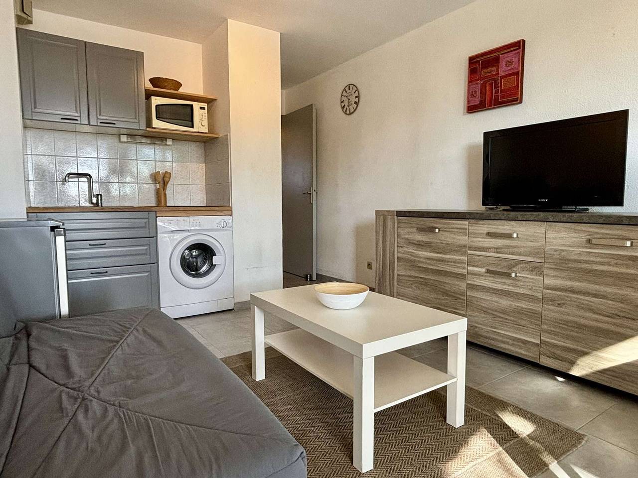 Ganze Wohnung, Argelès-sur-Mer: Studio à 400m de la plage, piscines, parking, animaux admis in La Côte Vermeille, Argelès-sur-Mer