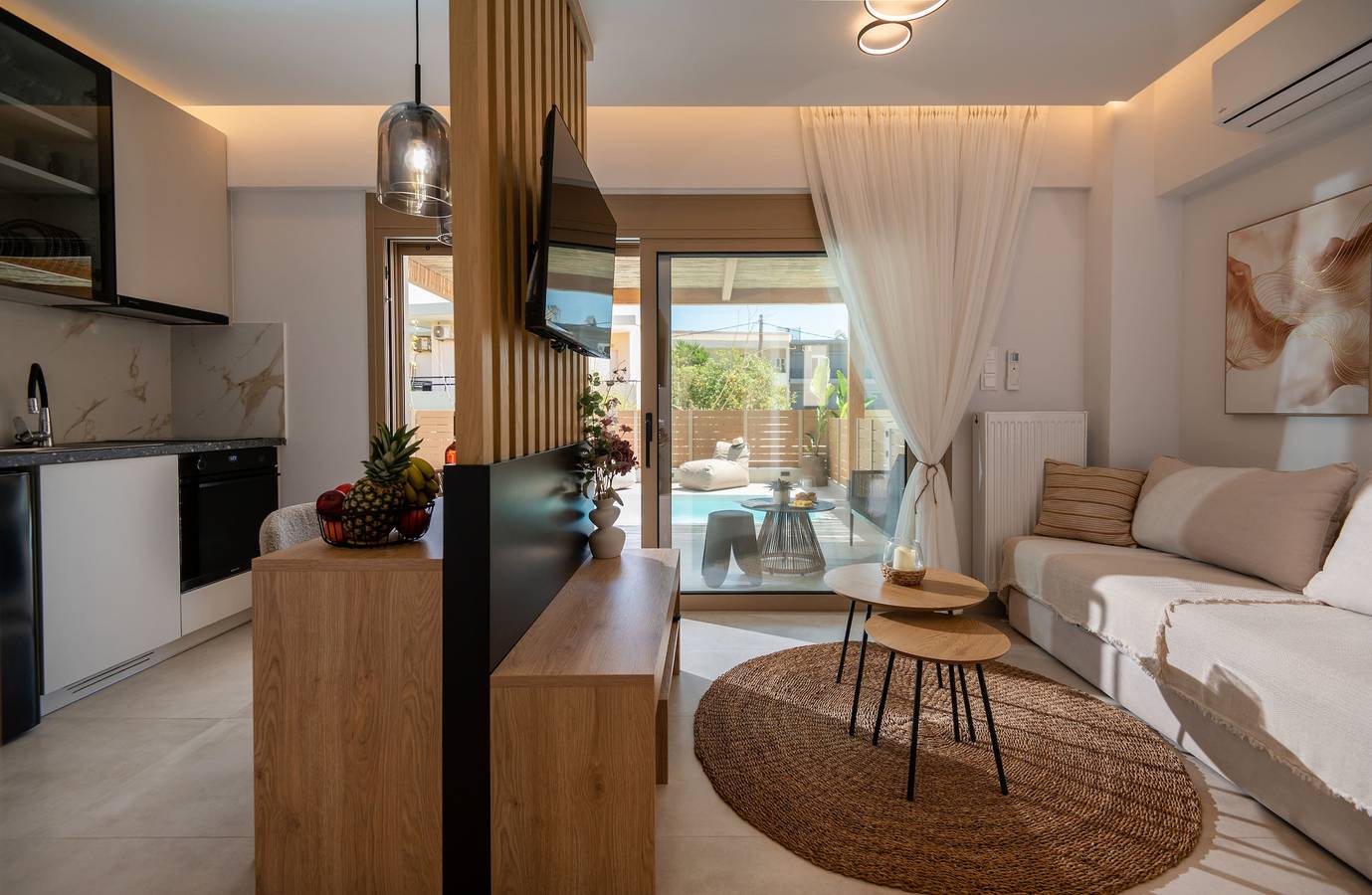 Monolocale intero, Premium Seaview Suite with Heated Pool and Private Parking in Retimno (Città), Rethymno e dintorni