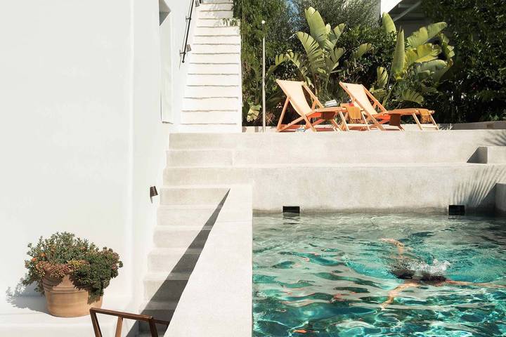 Location de vacances pour 6 personnes, avec vue sur l’océan ainsi que terrasse et jardin dans Náoussa