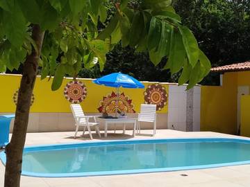 Cottage pour 2 personnes, avec jardin ainsi que vue et piscine dans Ilha de Boipeba