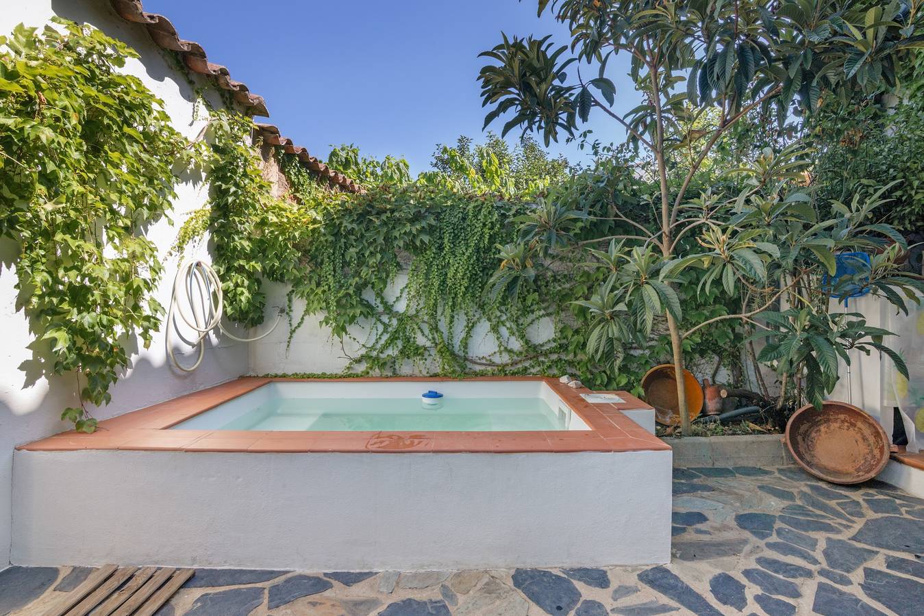 La Rana Verde mit Kamin im Naturpark – ebenerdig, Pool & Bergblick in Los Romeros, Jabugo