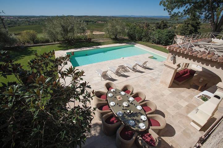 Ferienhaus für 10 Personen, mit Pool, mit Haustier