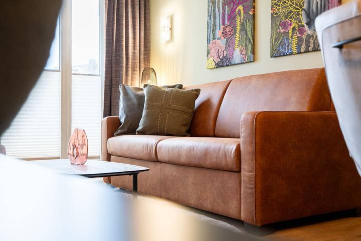 Ferienwohnung für 4 Personen, mit Balkon und Garten sowie Sauna