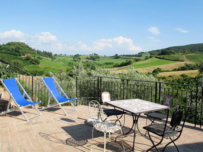 Location de vacances pour 8 personnes, avec jardin ainsi que vue et terrasse à San Gimignano - 2