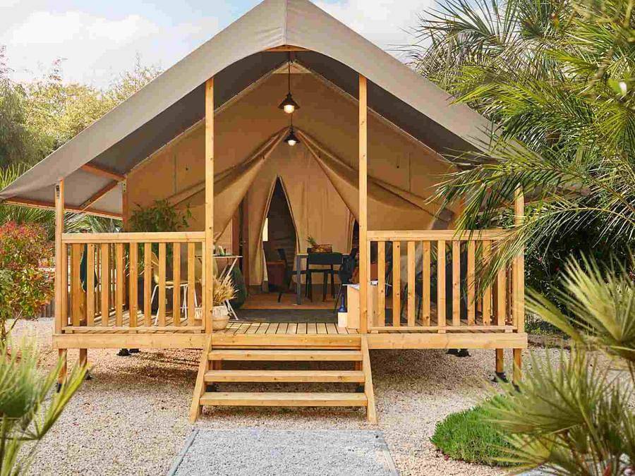 Camping La Vallée des Vignes - Stacaravan 4 personen - Stacaravan Confort Pmr 2 slaapkamers 4 pers in Concourson-sur-Layon, Loiredal