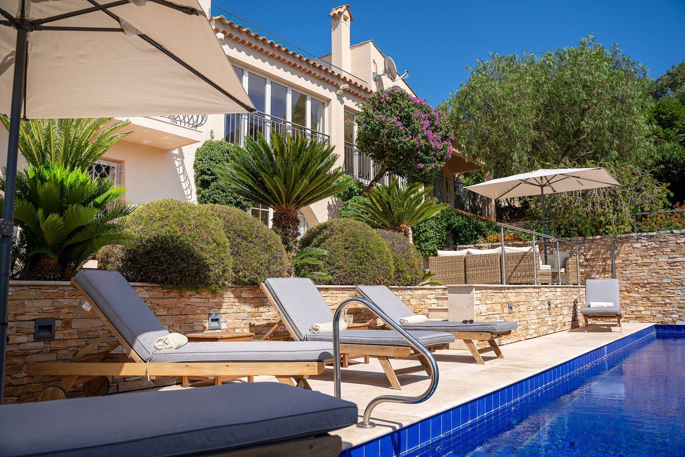 Villa mit Pool, Meer- und Weinbergblick in La Croix-Valmer in La Croix-Valmer, Parc national Port-Cros