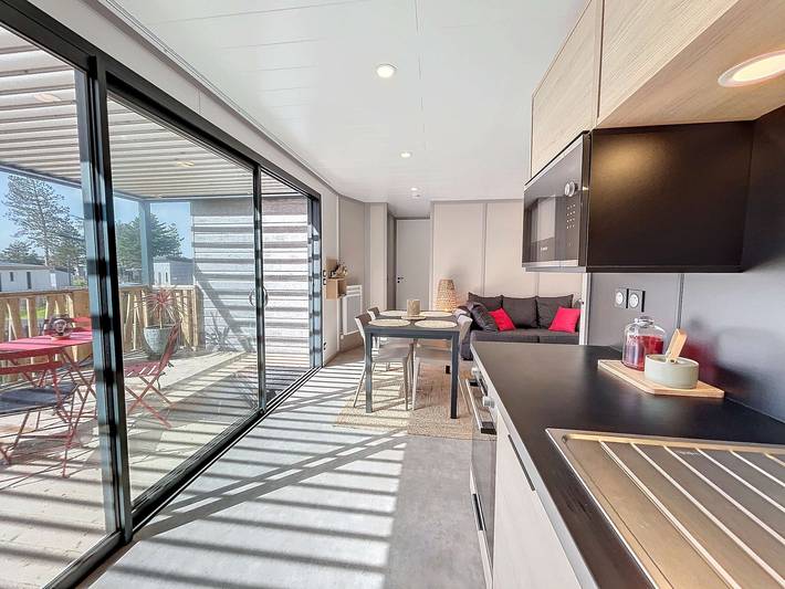 Chalet pour 4 personnes, avec terrasse ainsi que piscine et jardin en Normandie - 2