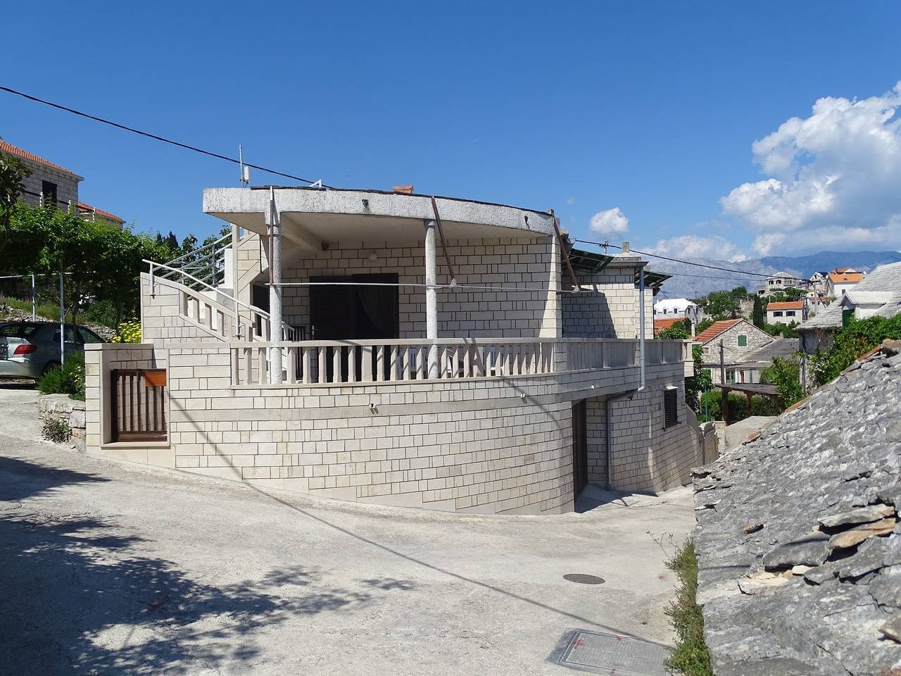 Cały apartament, Dwupokojowy apartament z tarasem i widokiem na morze Sumartin, Brač A-2951-a in Sumartin, Brac