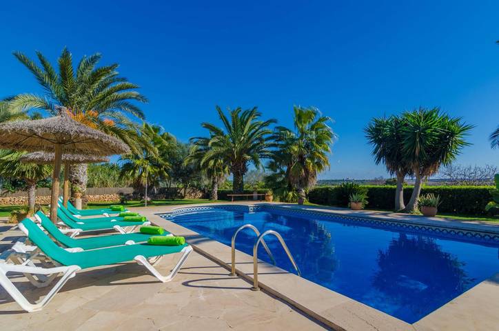 Es Turó - Ferienhaus mit privaten Pool in es Llombards. Wifi gratis in Santanyí, Mallorca Süden