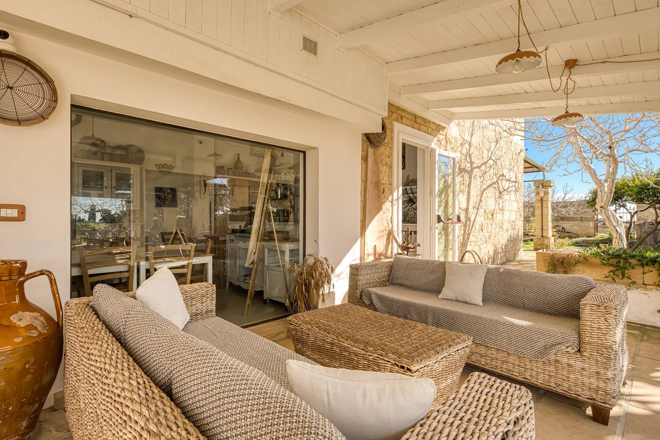 Villa „Camera 1“ mit Meerblick, privatem Pool und Wlan in Salve, Golf von Tarent