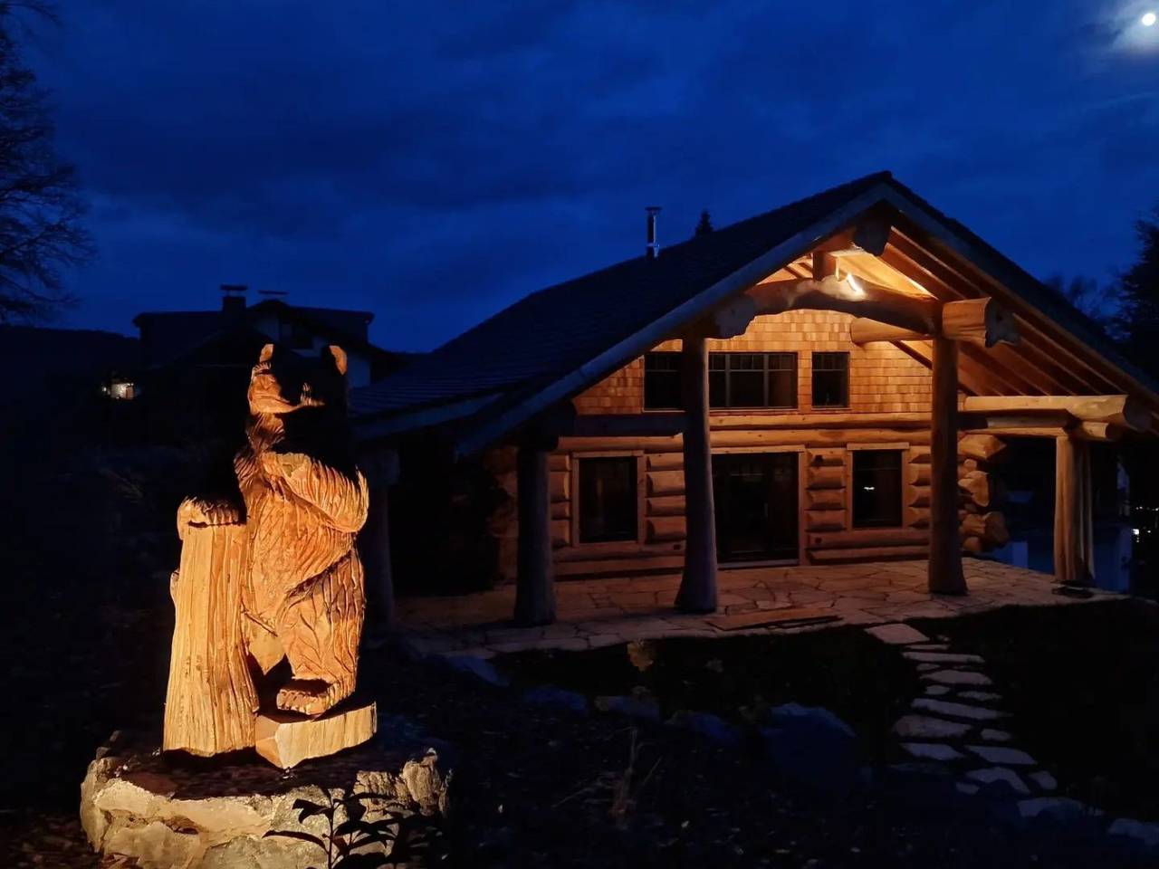 Luxus-Blockhausparadies Eveningwood im Spessart in Heimbuchenthal, Mainviereck