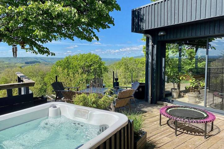 Maison de vacances pour 12 personnes, avec balcon ainsi que jacuzzi et jardin