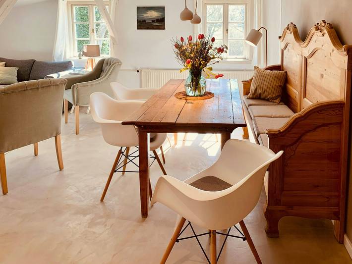 Ferienwohnung für 6 Personen, mit Terrasse und Sauna in Steinberg