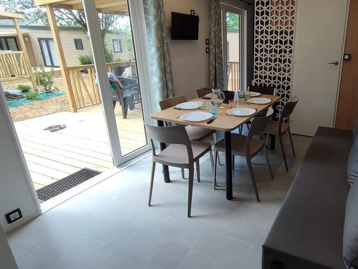 Camping le Beaupré - Mobilheim 6 personen - Grand Large Confort 34m² - 3 Zimmer in Mesquer, Côte d'Amour