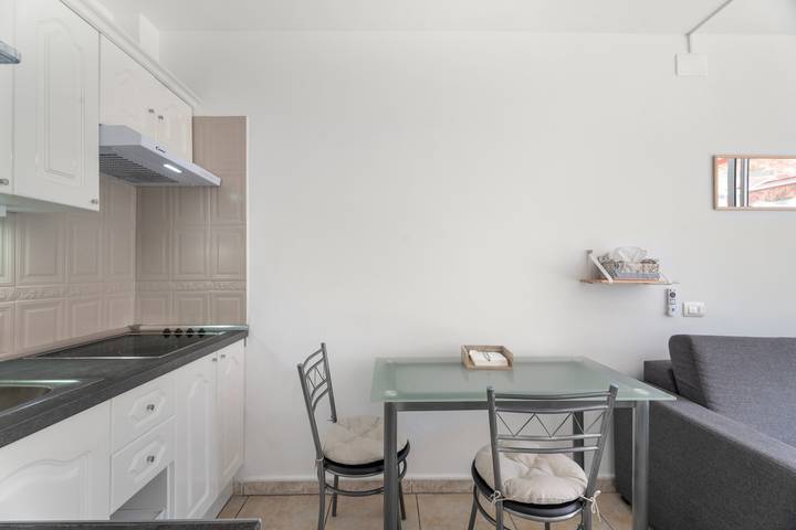 Entire studio, Vacation Studio 'Greta' with Shared Pool, Balcony, and Wi-Fi in Costa del Silencio, Arona