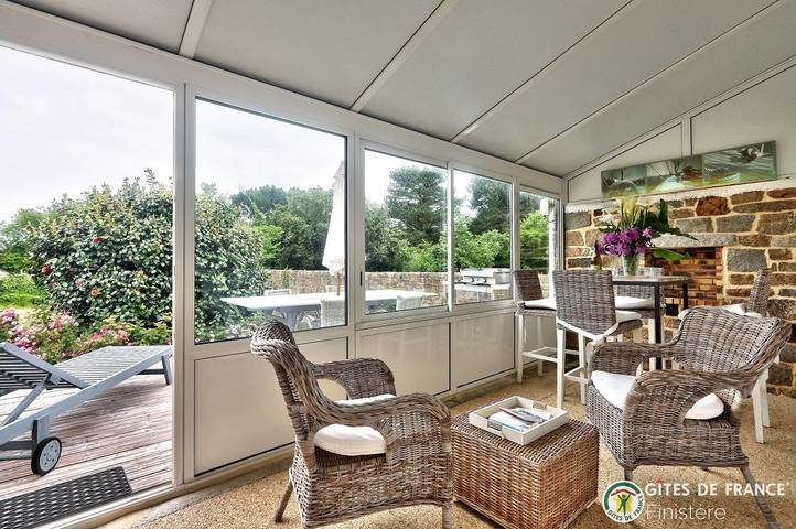 Encantadora casa rural con jardín y aparcamiento, a 400 m de la playa de Léhan in Treffiagat, Region de Quimper