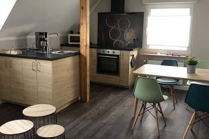 Ferienwohnung für 4 Personen, mit Terrasse und Garten sowie Sauna in Kallstadt