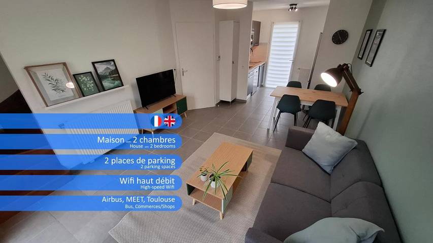 Location de vacances pour 4 personnes, avec terrasse à Tournefeuille