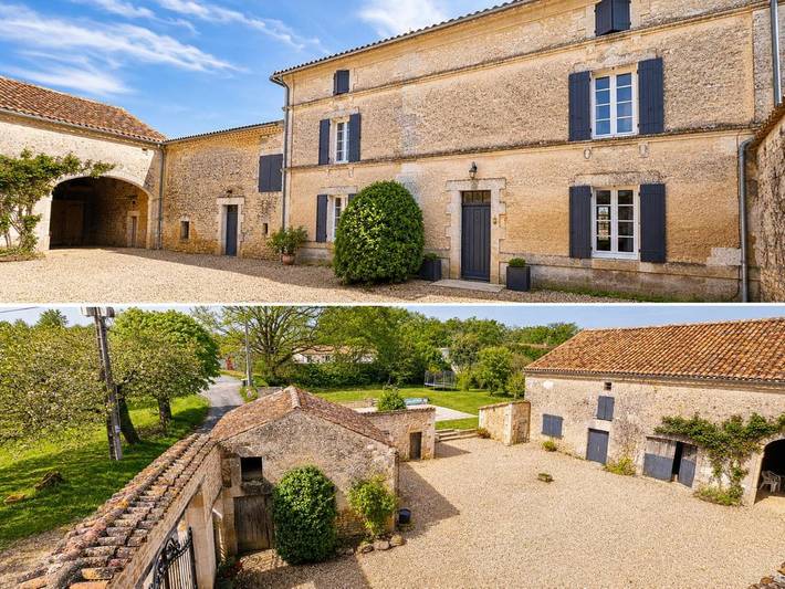 Location de vacances pour 13 personnes, avec Terrasse ainsi que Jardin et Piscine à Saint-Simeux
