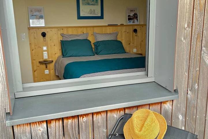 Single storey house with jacuzzi near the beach<br>Wooden frame, 4 stars in Pleubian, Côte de Granit Rose
