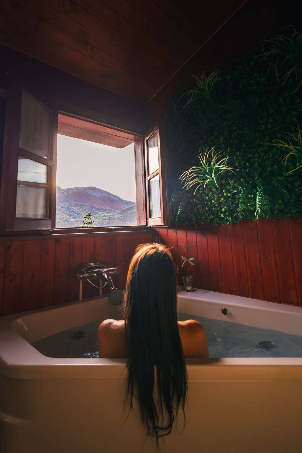 Berghütte mit Terrasse, Kamin und Jacuzzi in Teverga, Chaîne Cantabrique