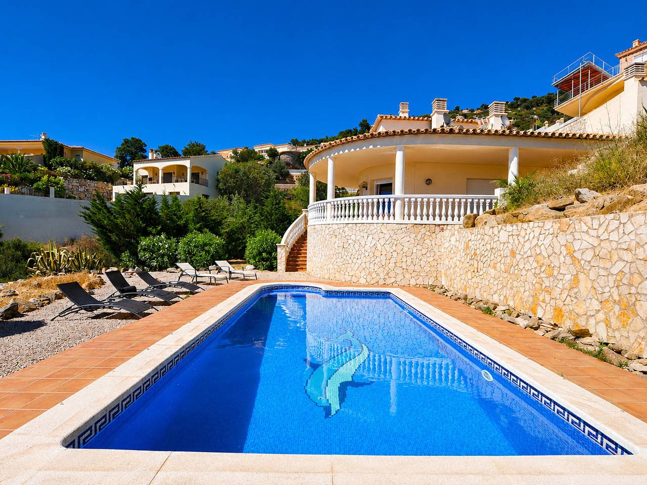 Ferienhaus mit privatem Pool, Wlan, Klimaanlage und Parkplatz in Palau-Saverdera in Palau-saverdera, Oberampurien