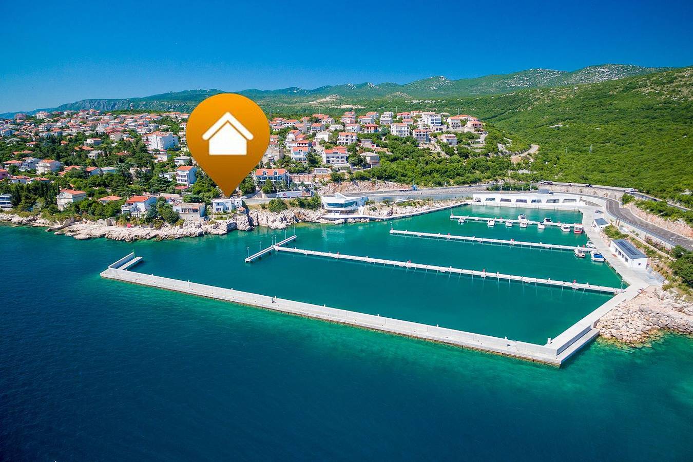 Ganze Wohnung, Direkt am eigenen Strand in Novi Vinodolski, Primorje-Gorski Kotar