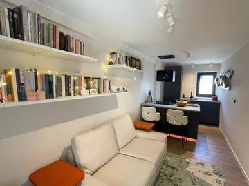 Gîte pour 3 personnes, avec terrasse et vue à Bussolin