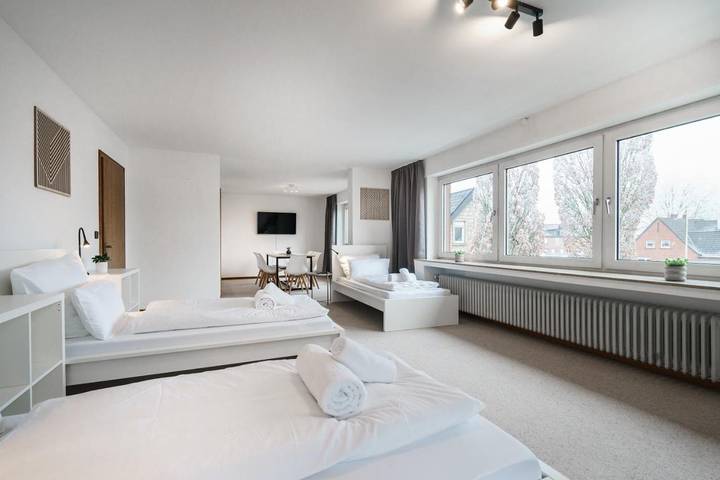 Ferienwohnung für 10 Personen, mit Balkon und Terrasse sowie Garten und Ausblick in Ibbenbüren