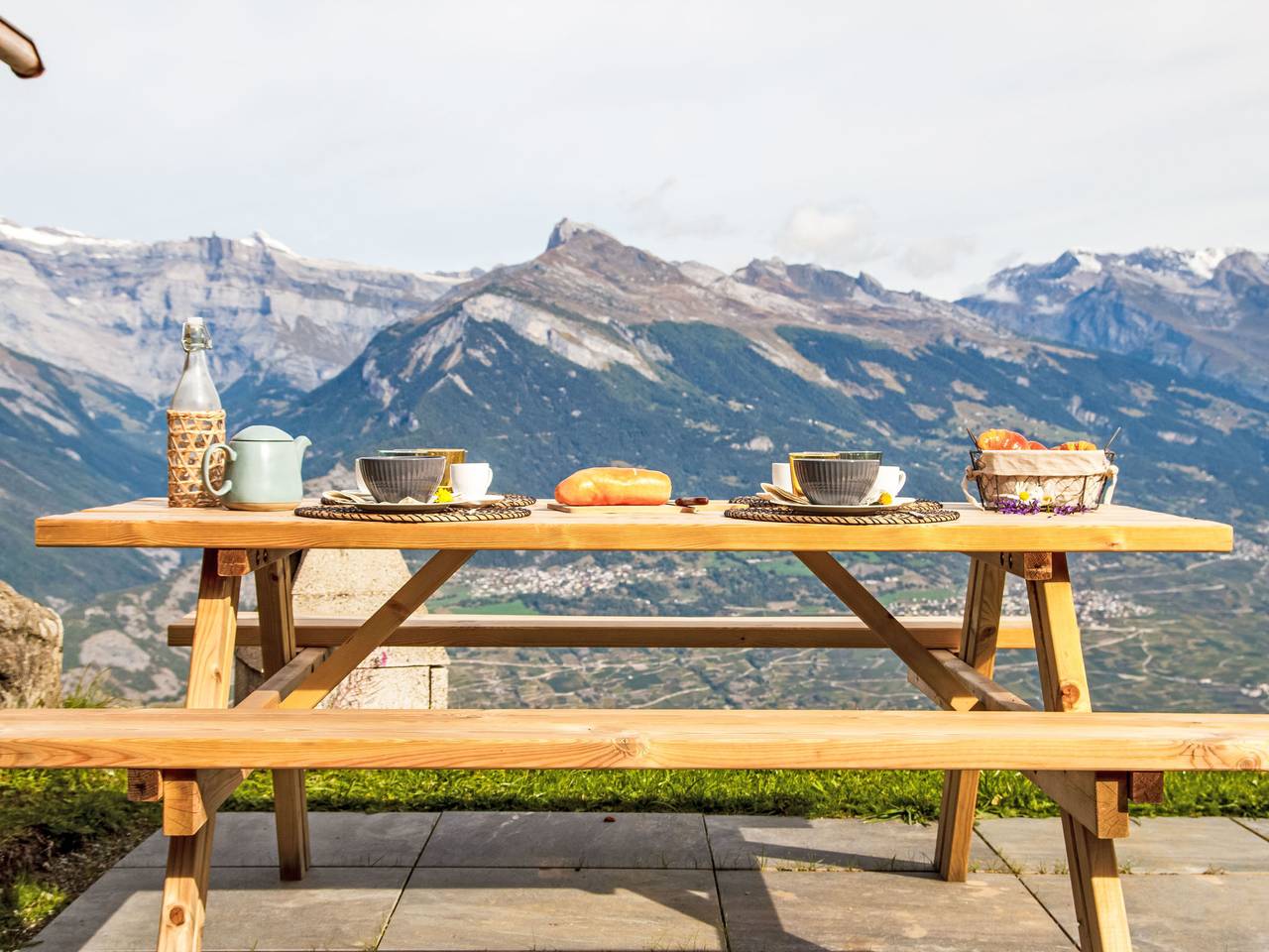 Le mayen des Veillas in Nendaz, Walliser Alpen