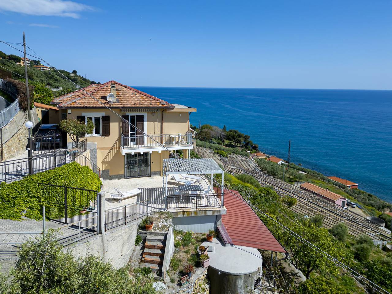 Villa Ricca - Grande Villa vista mare in Aregai, Cipressa