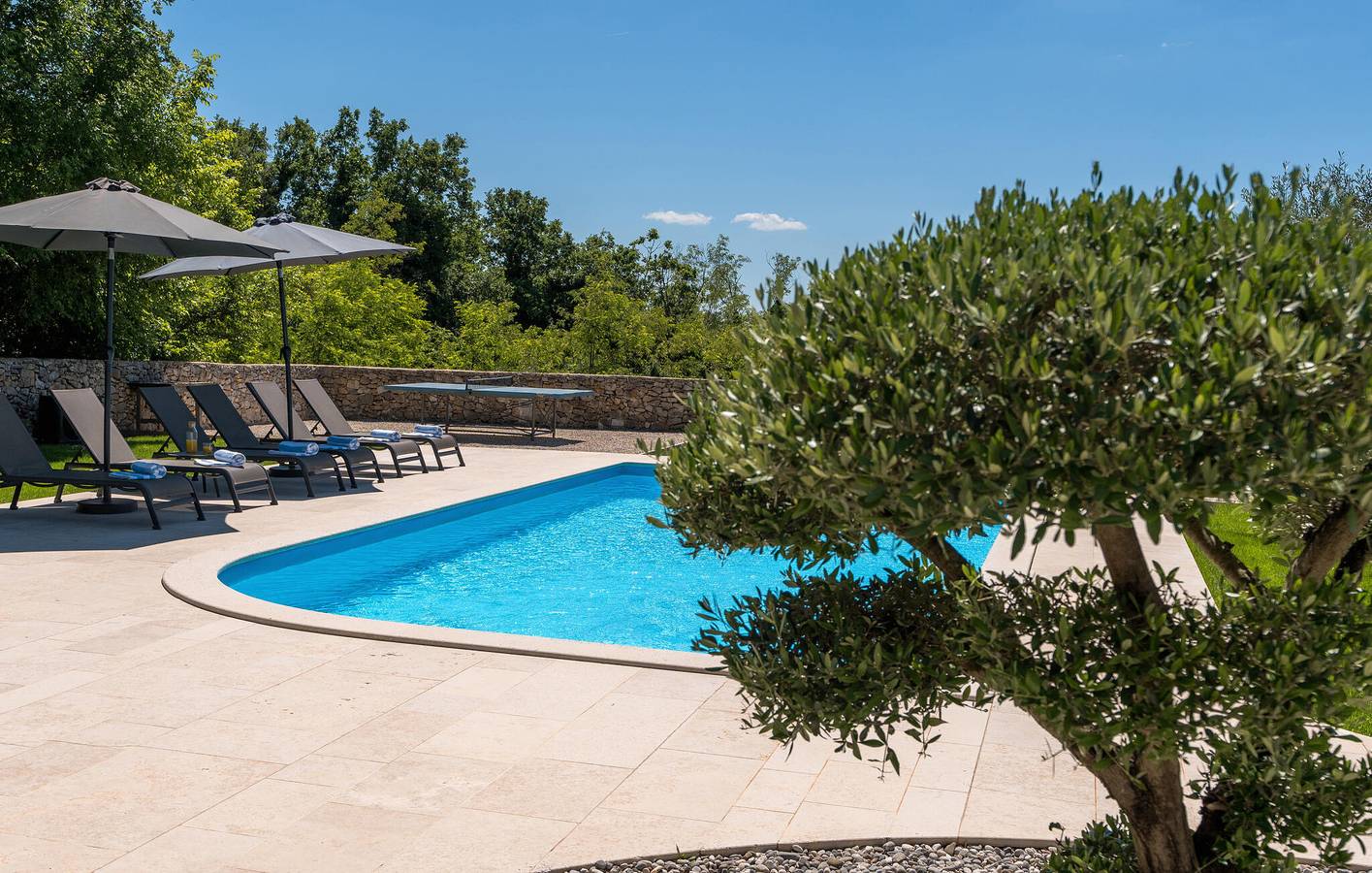Charmante 200 m² große Wohnung mit beheiztem Pool, Terrasse und WLAN in der Nähe des Stadtzentrums in Anzici, Zentralistrien