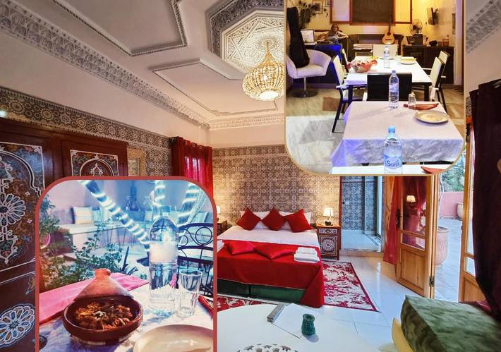 Maison d’hôte pour 2 personnes, avec jardin et vue, adapté aux familles à Ourika (roman)