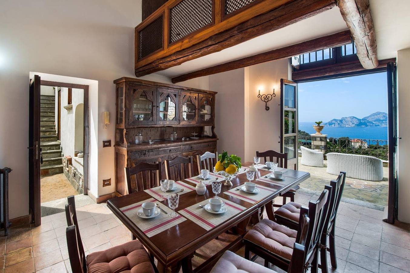 Villa 'Historic Relais Santa Lucia' with Sea View, Wi-Fi and Air Conditioning in Annunziata, Massa Lubrense