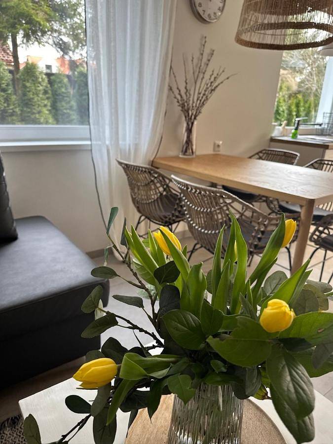 Apartament wakacyjny dla 5 osób, z ogród w Dębki