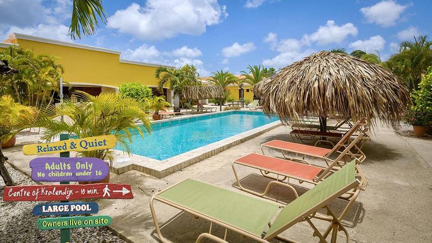 Vakantiewoning voor 4 personen, with zwembad and uitzicht as well as tuin op Bonaire