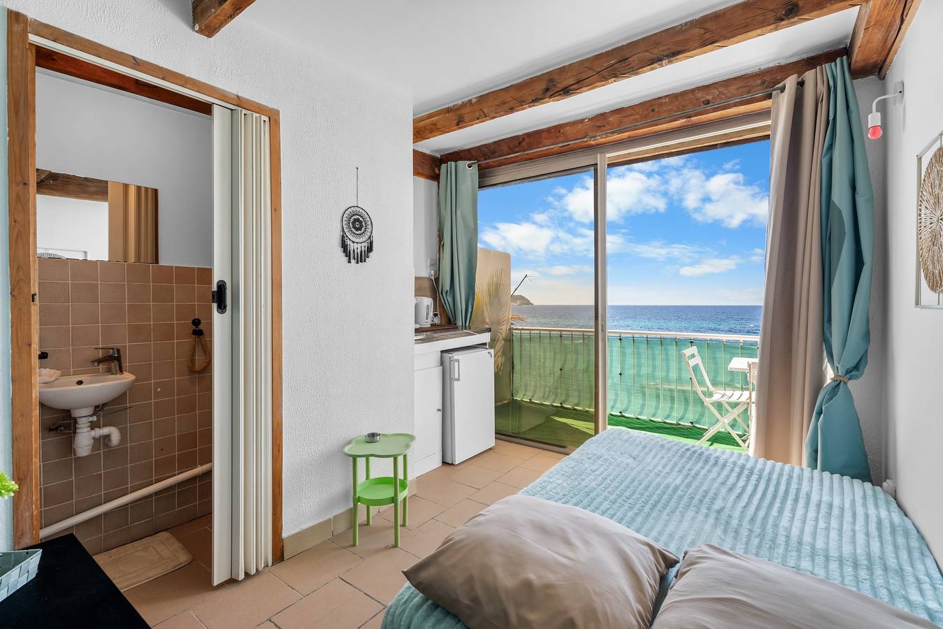 Studio „Jeux de boules 3“ mit Meerblick in Parc national Port-Cros