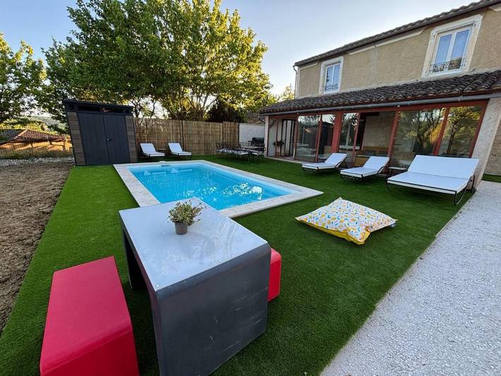 Maison de vacances pour 12 personnes, avec jardin ainsi que piscine et balcon - 1