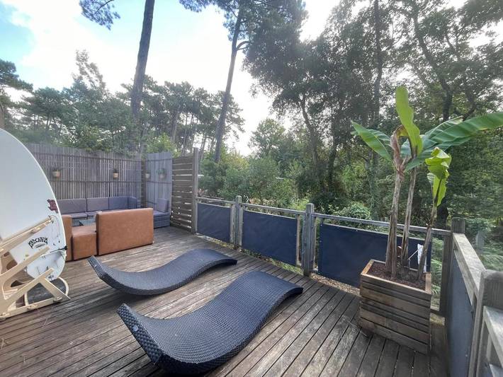 Location de vacances pour 4 personnes, avec piscine et vue ainsi que jardin et bassin pour enfant dans Plage Des Casernes Seignosse Ocean - 4